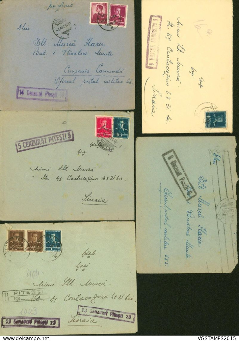 Roumanie 1943 - Lot De 5 Lettres Avec Censure....................  (EB) AR-02748 - 2de Wereldoorlog (Brieven)