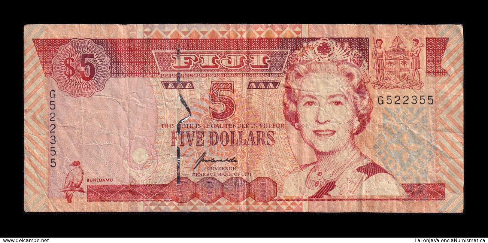Fiji 5 Dollars Elizabeth II 1995 Pick 97 Bc F - Fidschi