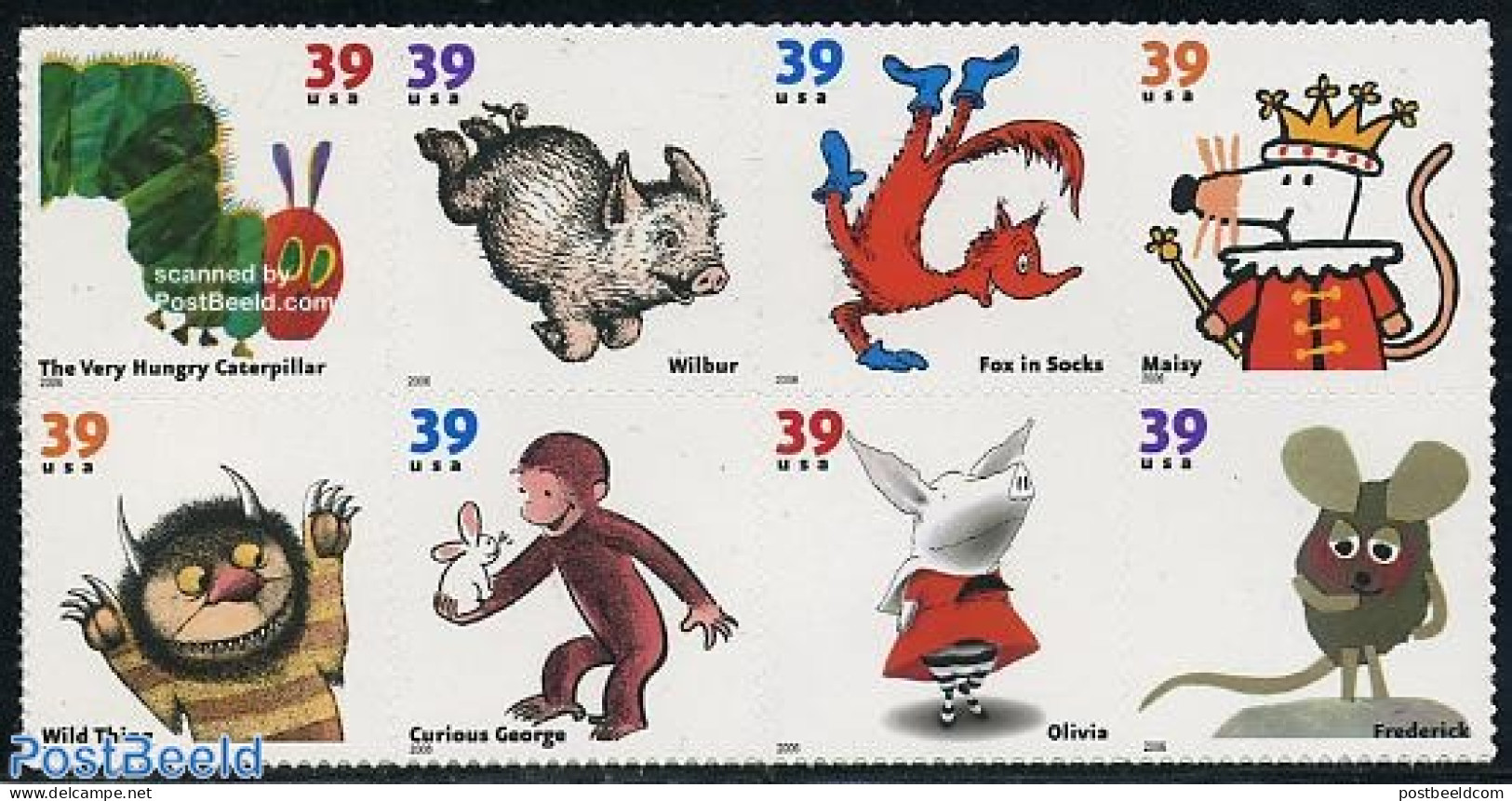 United States Of America 2006 Children Book Animals 8v S-a, Mint NH, Nature - Various - Monkeys - Joint Issues - Art -.. - Unused Stamps