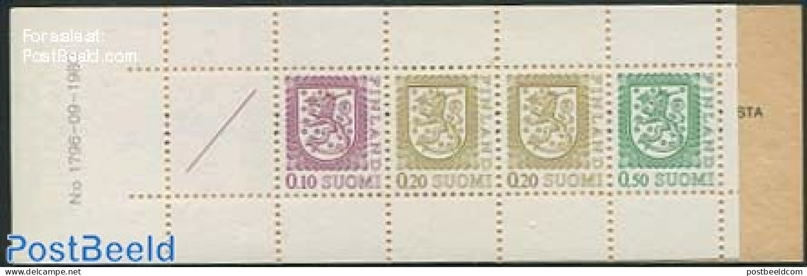 Finland 1980 Definitives Booklet, Mint NH, Stamp Booklets - Ungebraucht
