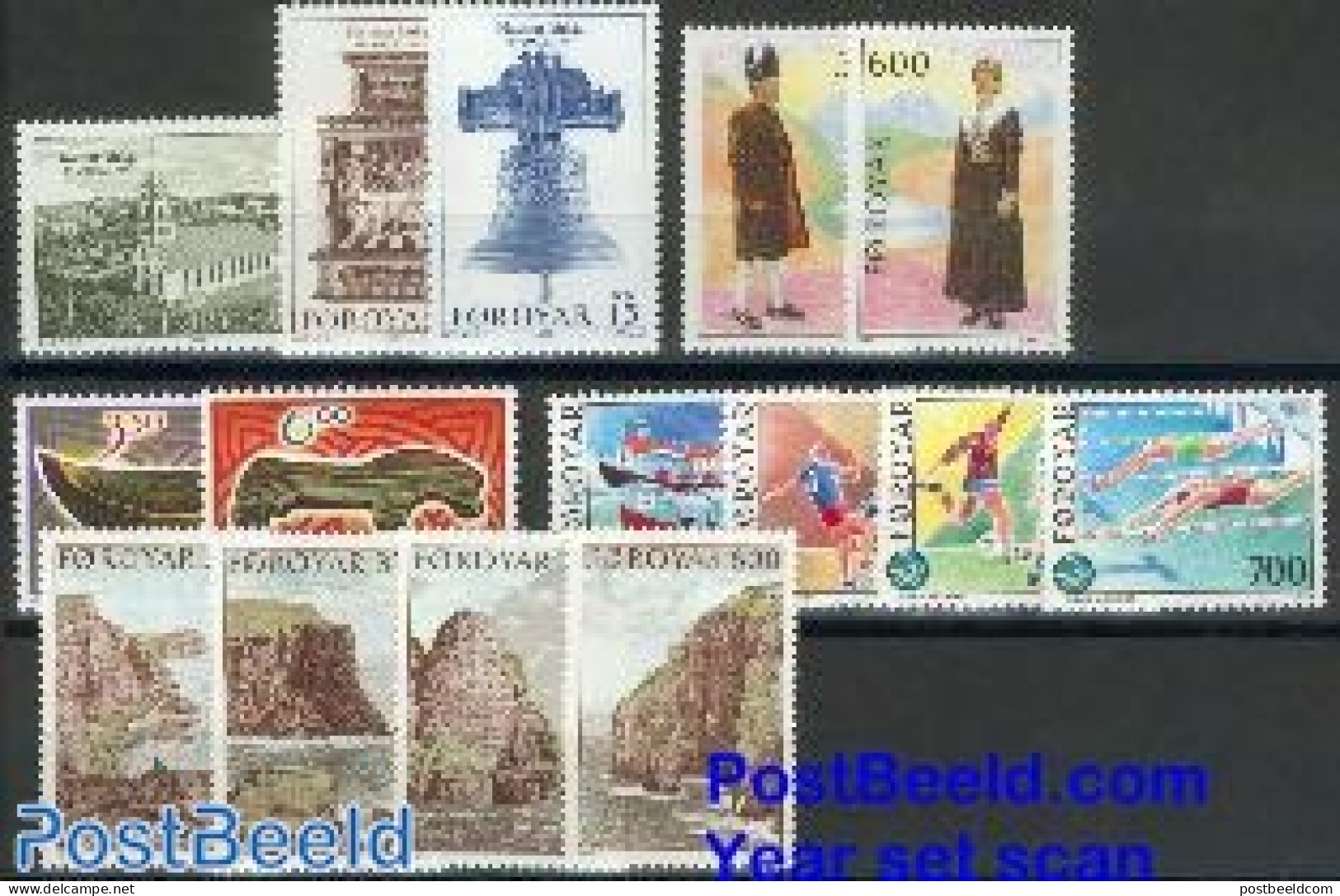 Faroe Islands 1989 Yearset 1989 (15v), Mint NH, Various - Yearsets (by Country) - Unclassified