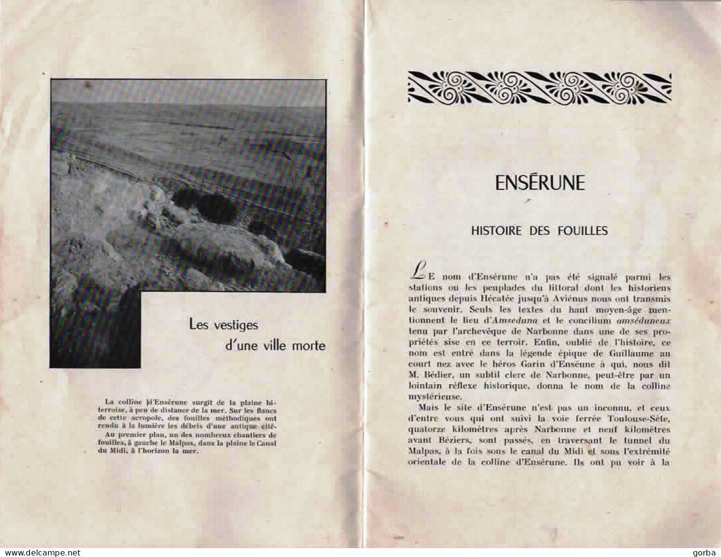 *Livre Souple - ENSERUNE - Histoire Des Fouilles Site "d'ENSERUNE" à NISSAN Les ENSERUNE (34) - Archeologia