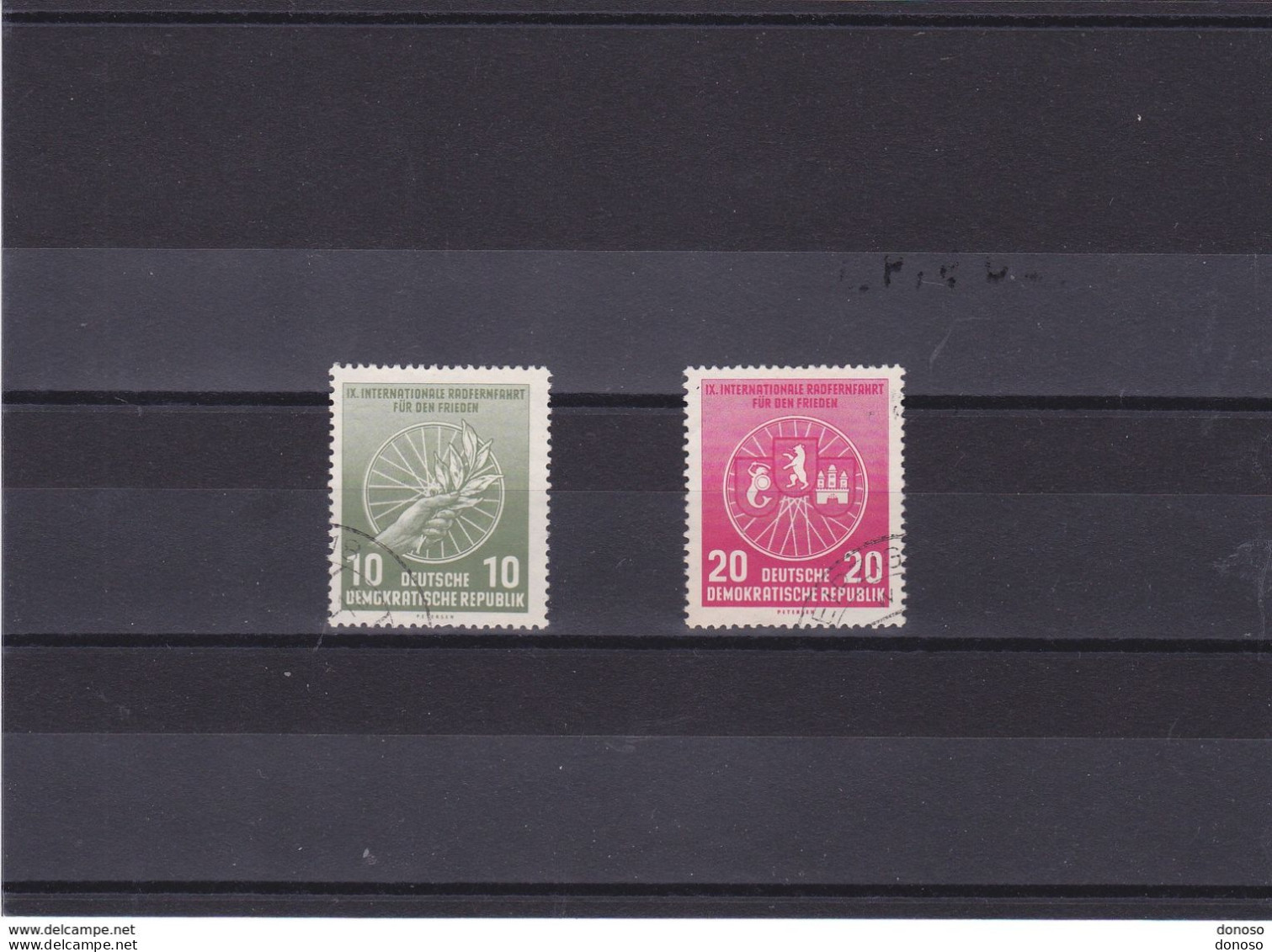 RDA 1956 COURSE CYCLISTE  Yvert 246-247, Michel 521-522 Oblitéré - Used Stamps