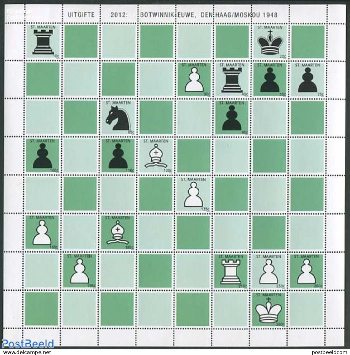 St. Maarten 2012 Chess, Botwinnik-Euwe M/s, Mint NH, Sport - Chess - Schach