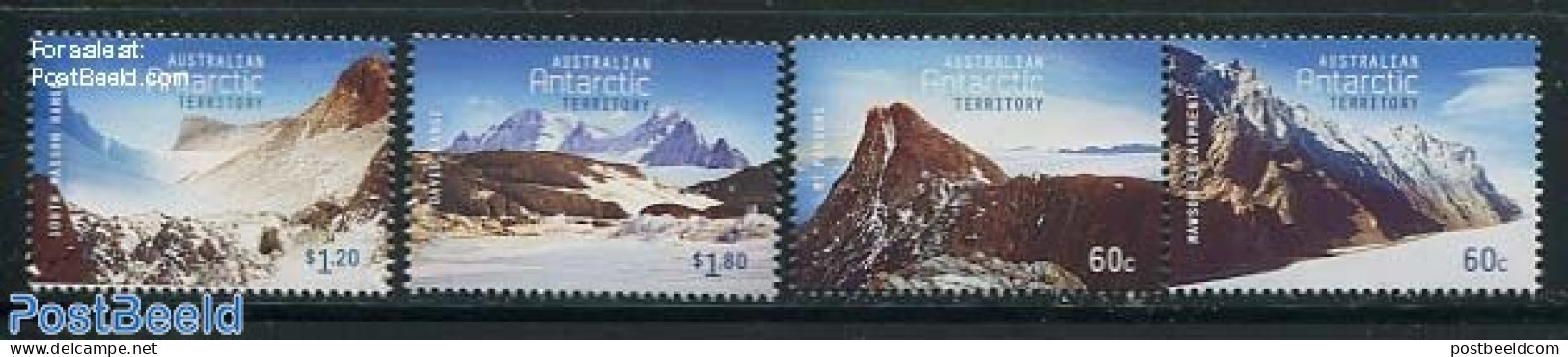 Australian Antarctic Territory 2013 Mountains 4v, Mint NH, Science - Sport - The Arctic & Antarctica - Mountains & Mou.. - Climbing