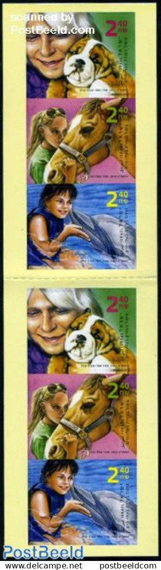 Israel 2009 Animal Therapy Booklet S-a, Mint NH, Nature - Animals (others & Mixed) - Dogs - Horses - Sea Mammals - Sta.. - Unused Stamps (with Tabs)