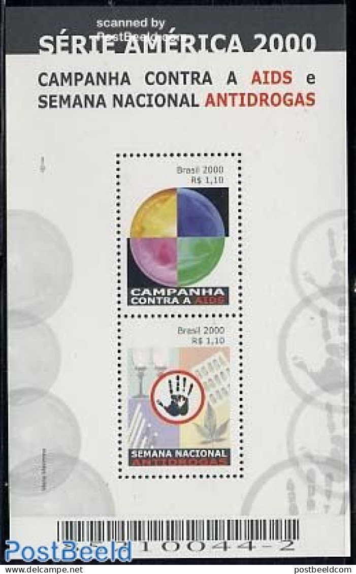 Brazil 2000 UPAEP, Aids S/s, Mint NH, Health - AIDS - Health - U.P.A.E. - Ungebraucht