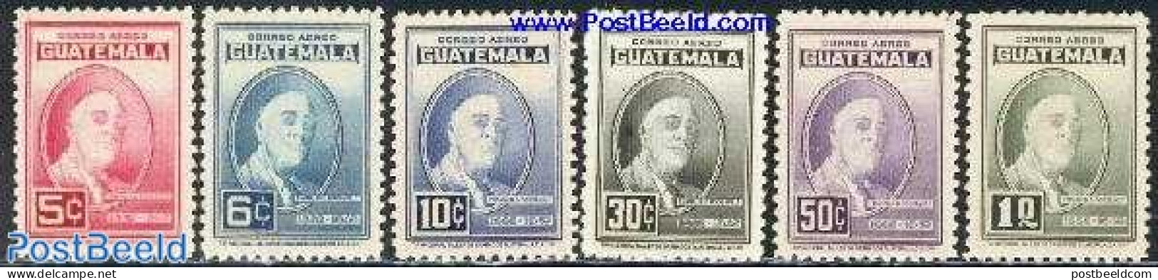 Guatemala 1947 President Roosevelt 6v, Mint NH, History - American Presidents - Guatemala