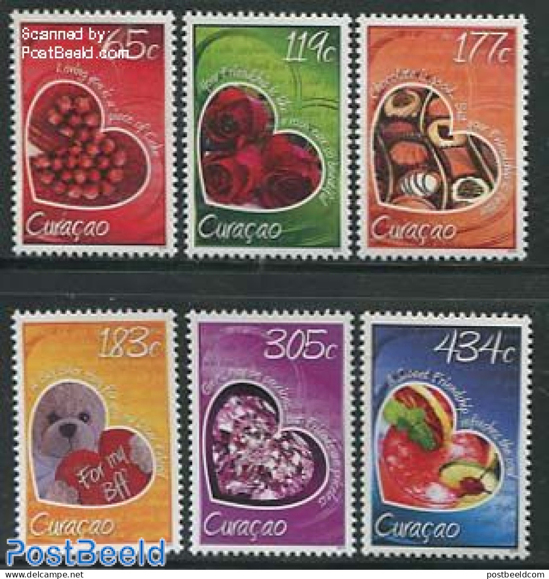 Curaçao 2014 Friendship 6v, Mint NH, Health - Nature - Various - Food & Drink - Roses - Greetings & Wishing Stamps - .. - Food