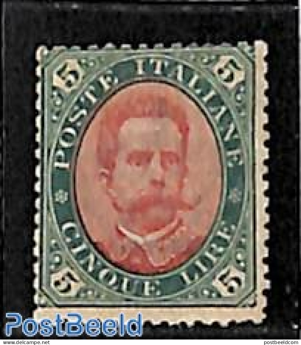 Italy 1889 5L, Stamp Out Of Set, Unused (hinged) - Andere & Zonder Classificatie