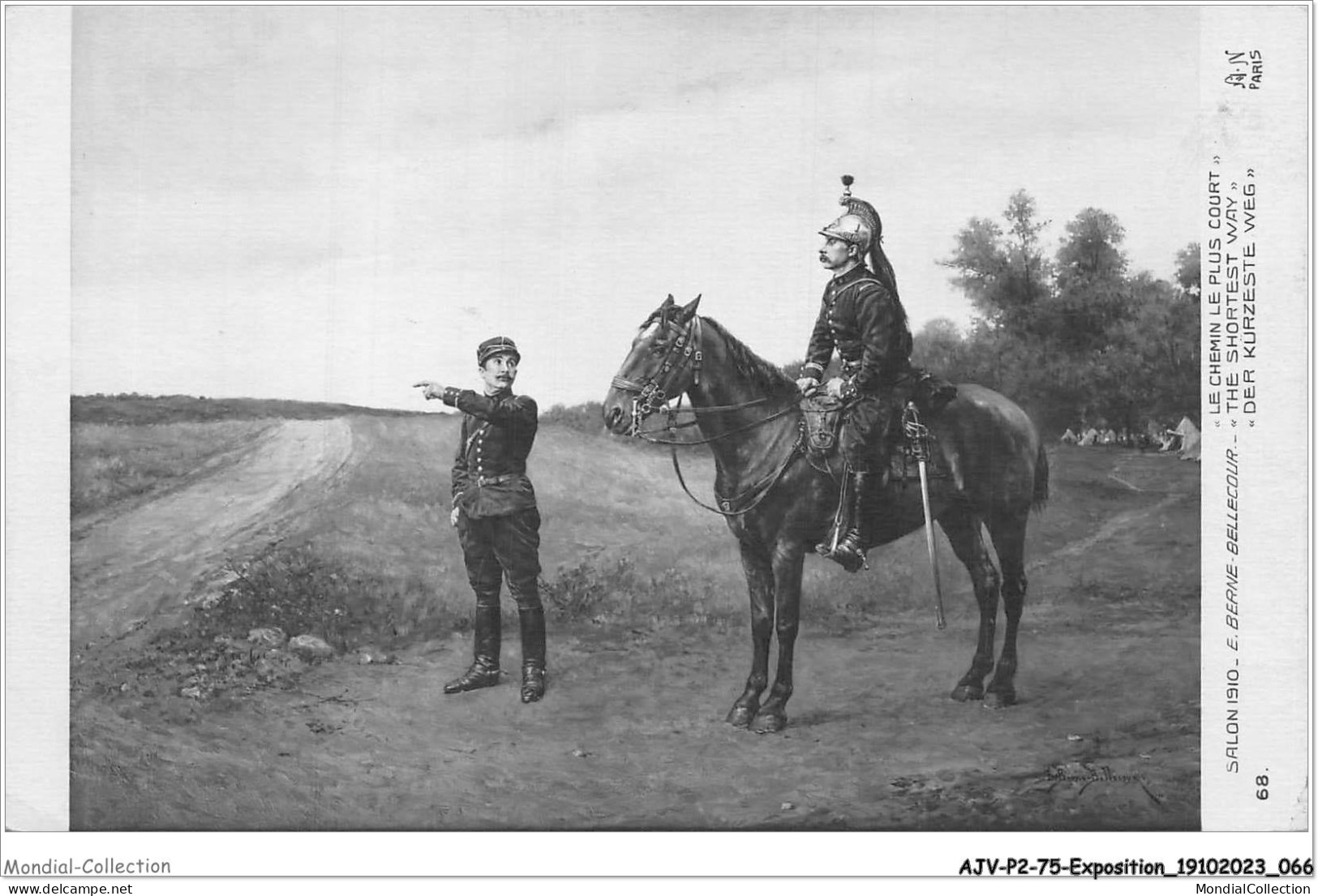 AJVP2-0135 - EXPOSITION - E-BERNE BELLECOUR - LE CHEMIN LE PLUS COURT - SALON 1910 - Paintings