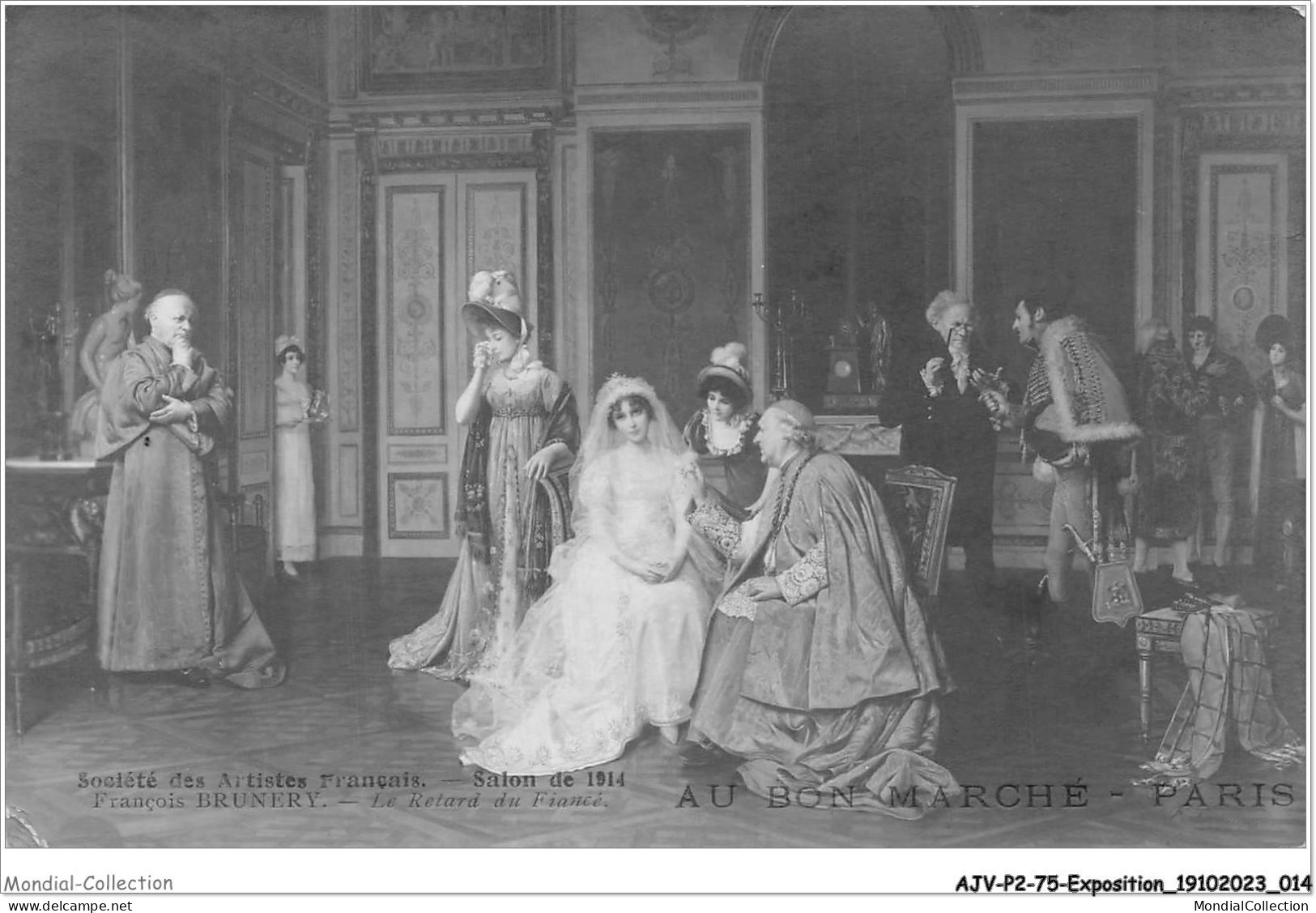 AJVP2-0109 - EXPOSITION - FRANCOIS BRUNERY - LE RETARD DU FIANCE - SALON DE 1914  - Peintures & Tableaux