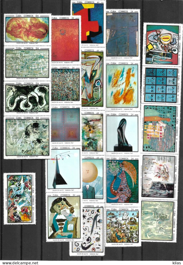 CUBA 1967 Paintings, Mayo Lounge, Hundertwasser, Picasso MNH - Moderne