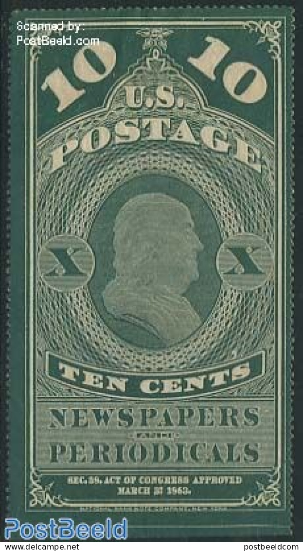 United States Of America 1865 Newspapers & Periodicals 1v, Unused (hinged), History - Newspapers & Journalism - Neufs