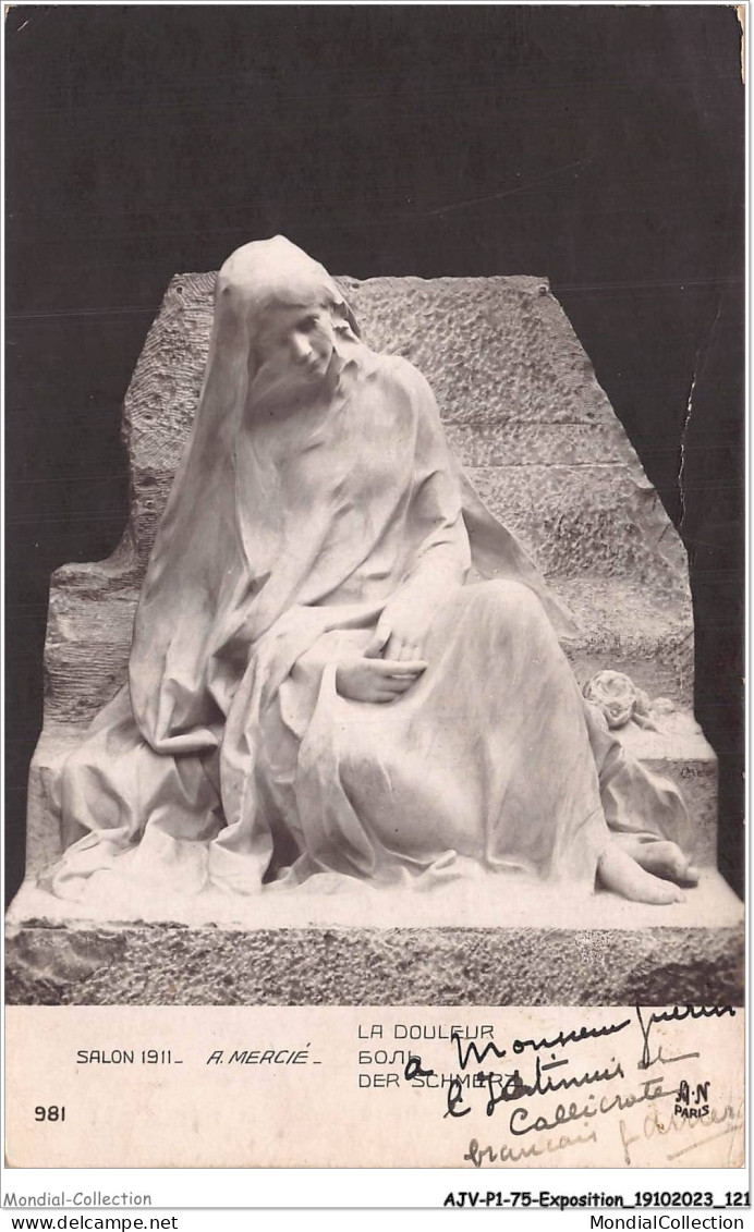 AJVP1-0061 - EXPOSITION - A MERCIE - LA DOULEUR - SALON DE 1911  - Esculturas
