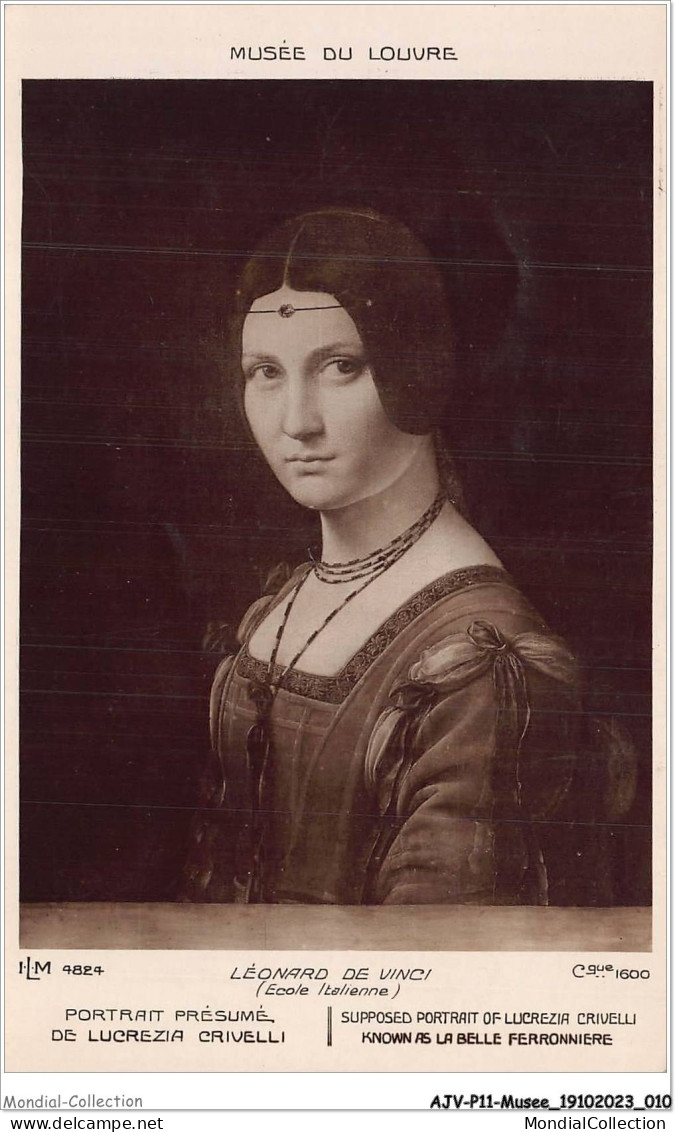 AJVP11-0954 - MUSEE - LEONARD DE VINCI - PORTRAIT PRESUME - ECOLE ITALIENNE - MUSEE DE LOUVRE  - Museum