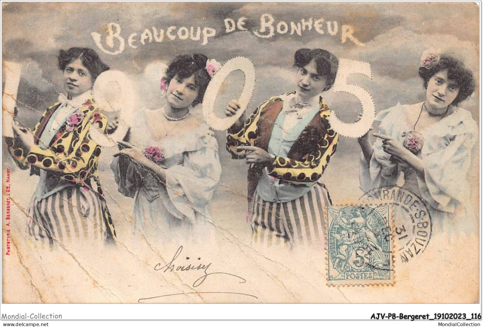 AJVP8-0732 - ILLUSTRATEURS - BERGERET - BEAUCOUP DE BONHEUR - 1905  - Bergeret