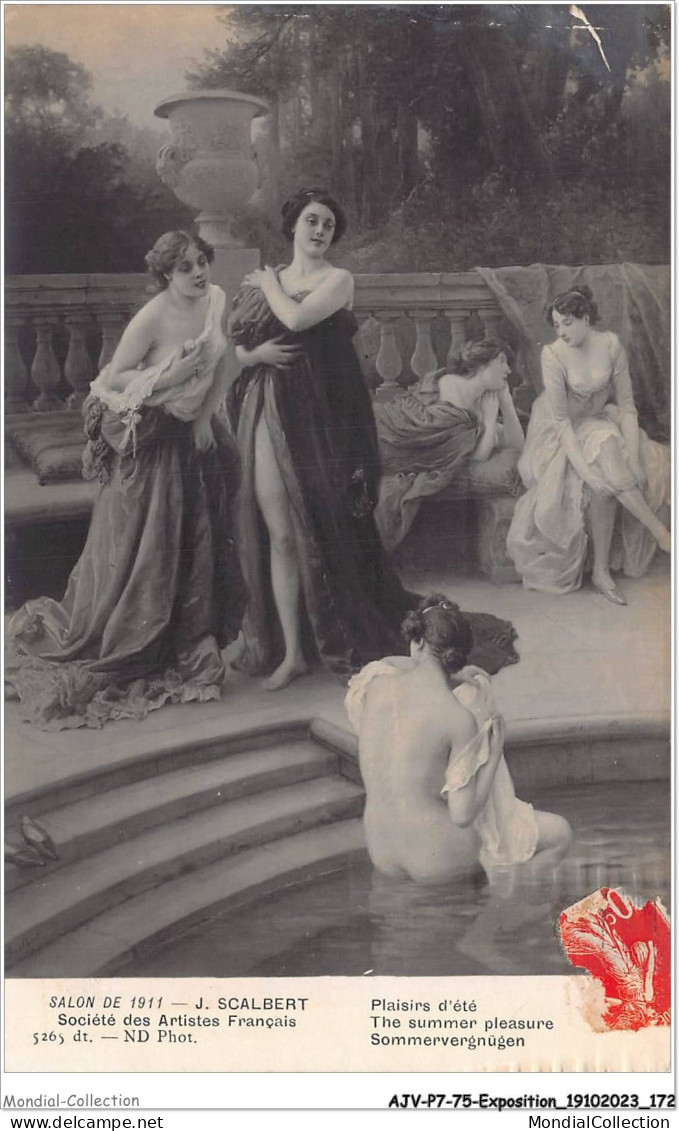 AJVP7-0659 - EXPOSITION - J-SCALBERT - PLAISIRS D'ETE - SALON DE 1911  - Peintures & Tableaux