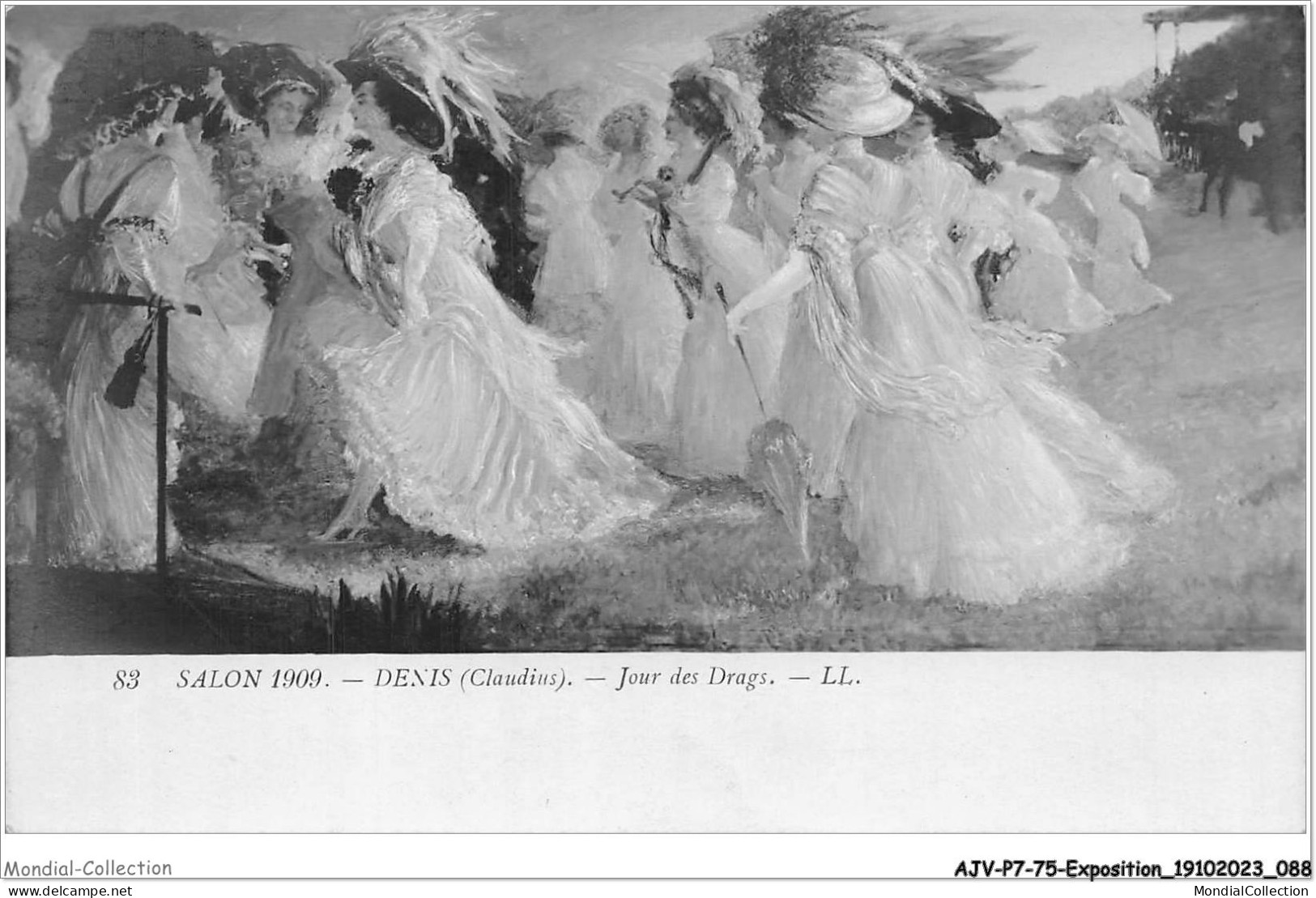 AJVP7-0617 - EXPOSITION - DENIS - CLAUDINS - JOUR DES DRAGS - SALON 1909  - Paintings