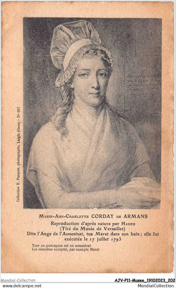 AJVP11-1050 - MUSEE - HAUER - MARIE ANN CHARLOTTE CORDAY - MUSEE DE VERSAILLES  - Musei