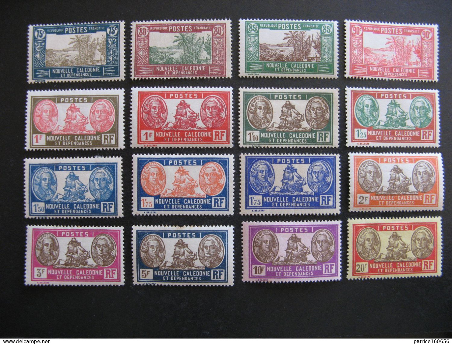 A). Nouvelle-Calédonie:  Série N°139 Au N° 161, Neufs X . - Unused Stamps