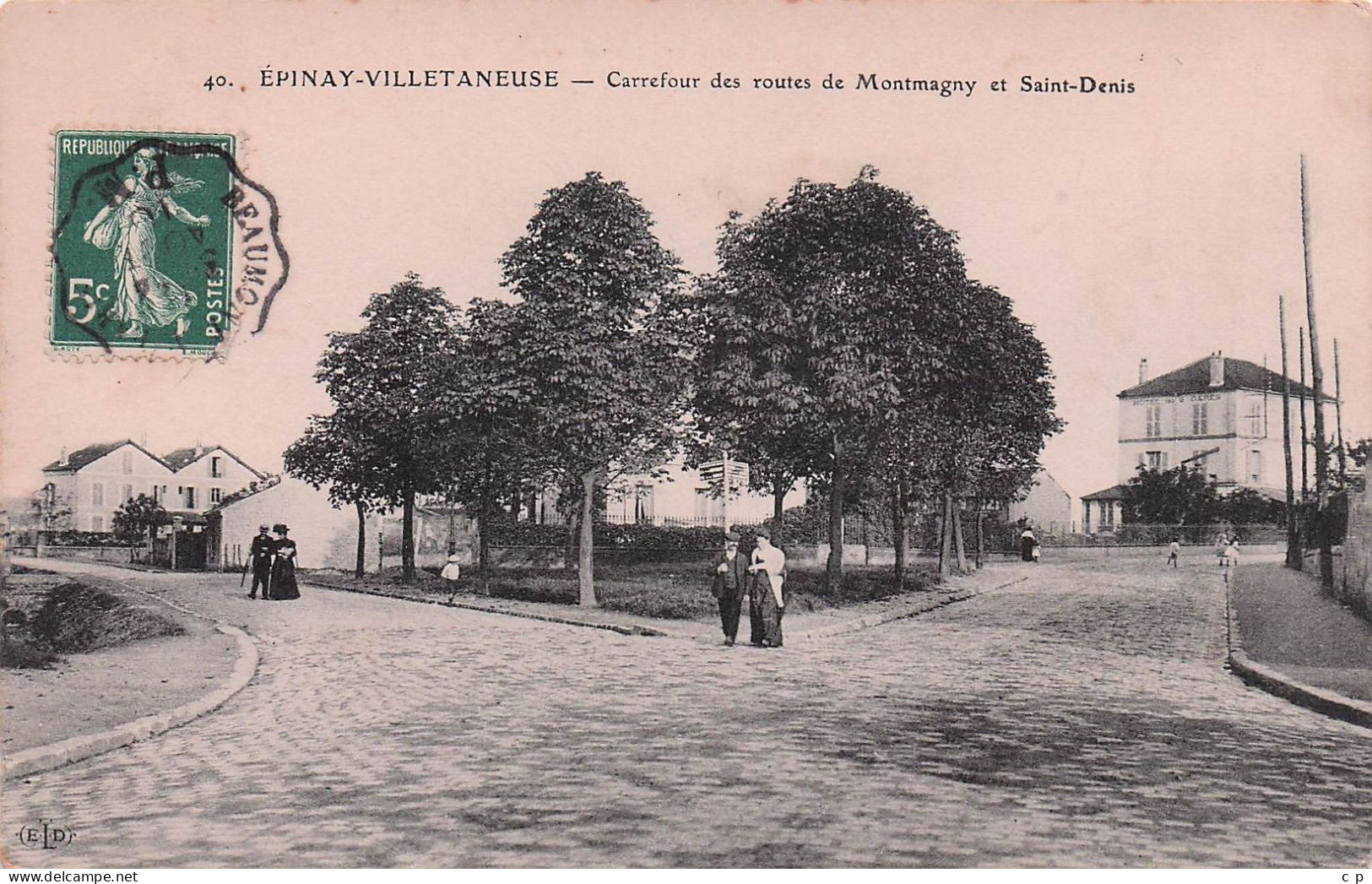 Epinay Sur Seine - Carrefour Des Routes De Montmagny Et Saint Denis  -   CPA °J - Andere & Zonder Classificatie