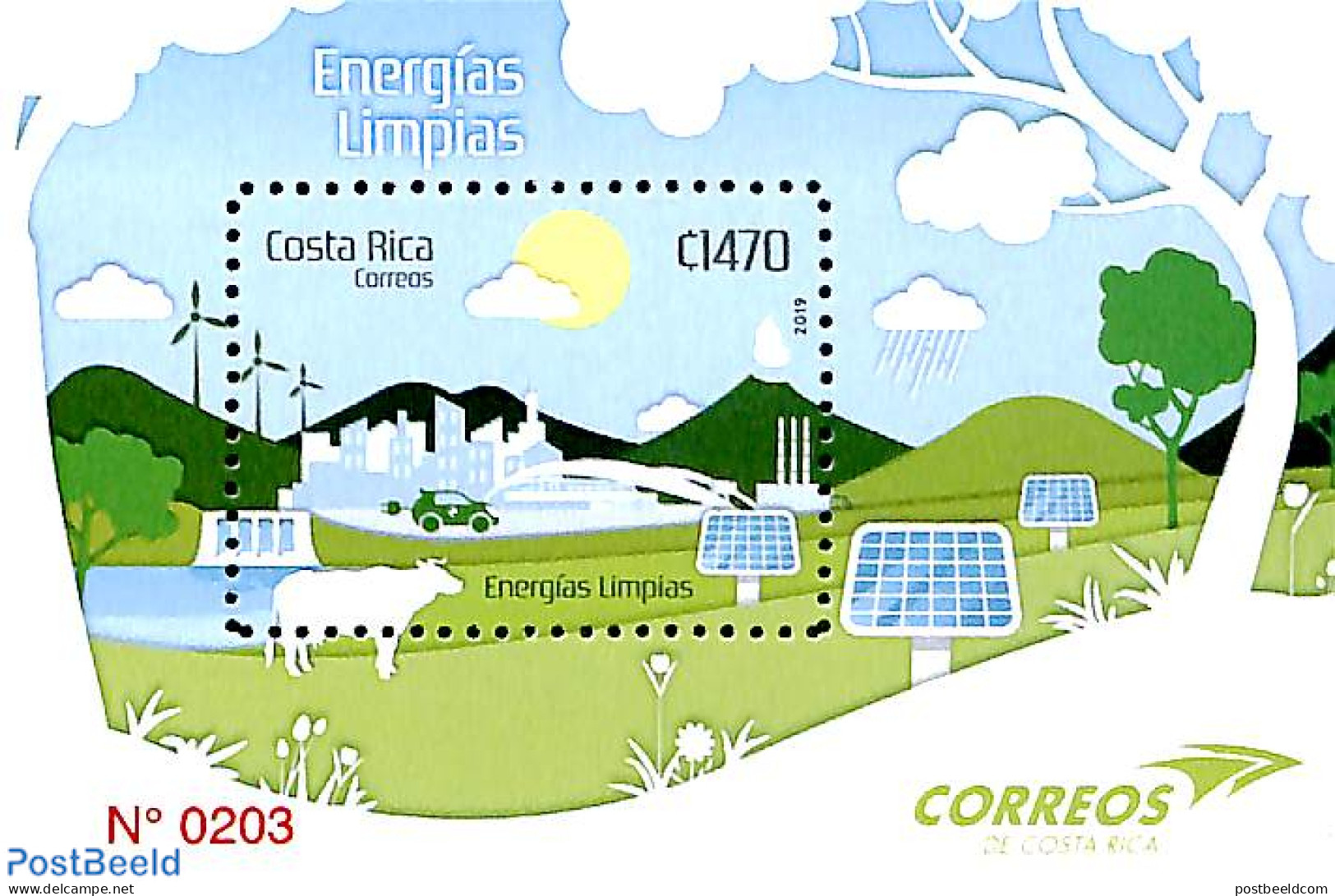 Costa Rica 2019 Energy S/s, Mint NH, Nature - Science - Various - Environment - Energy - Mills (Wind & Water) - Protection De L'environnement & Climat