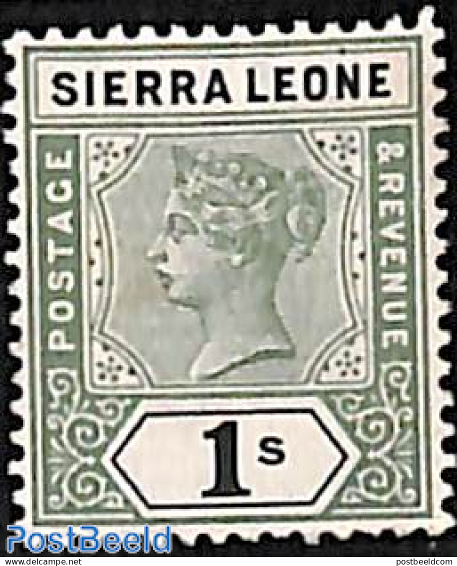 Sierra Leone 1896 1s, Stamp Out Of Set, Unused (hinged) - Other & Unclassified