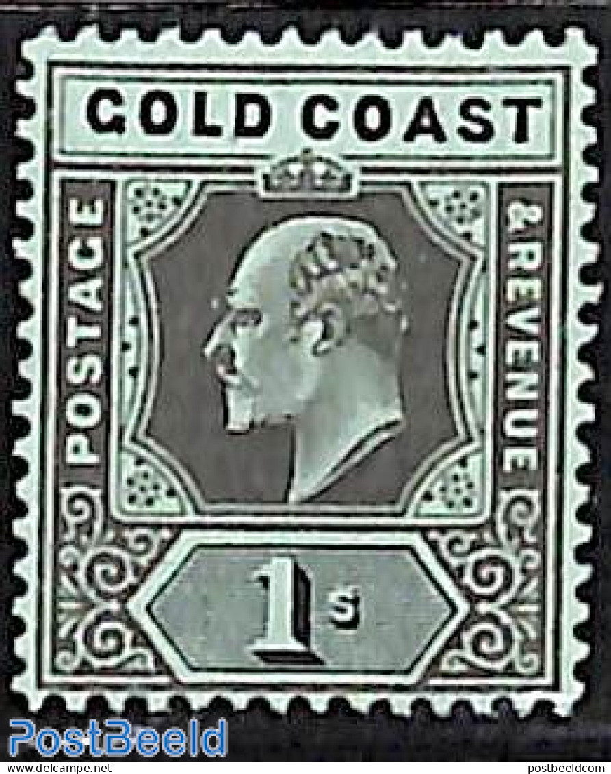 Gold Coast 1904 1Sh, WM Multiple CA-Crown, Stamp Out Of Set, Unused (hinged) - Other & Unclassified