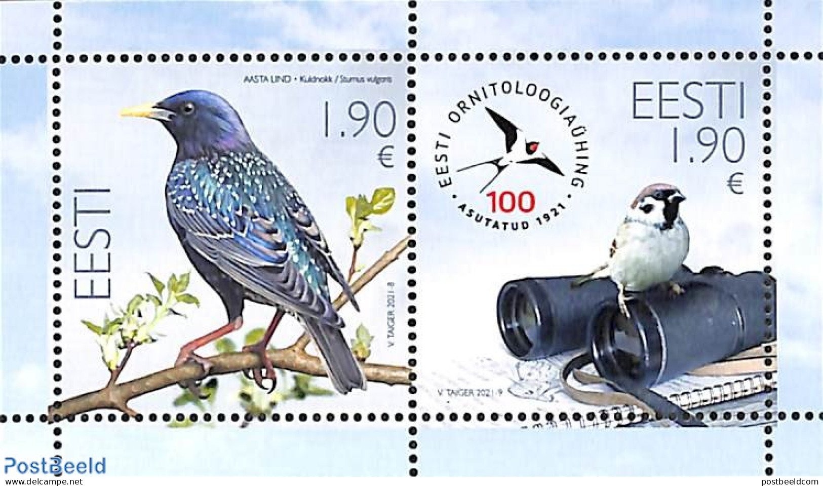 Estonia 2021 Ornithologic Association S/s, Mint NH, Nature - Birds - Estonie