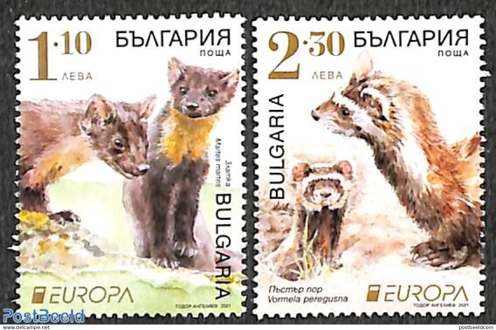 Bulgaria 2021 Europa, Endangered Animals 2v, Mint NH, History - Nature - Europa (cept) - Animals (others & Mixed) - Ungebraucht