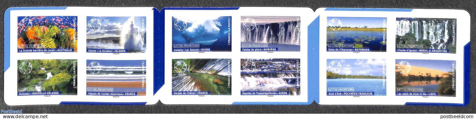 France 2022 Our Blue Planet 12v S-a In Booklet, Mint NH, Nature - Water, Dams & Falls - Stamp Booklets - Neufs