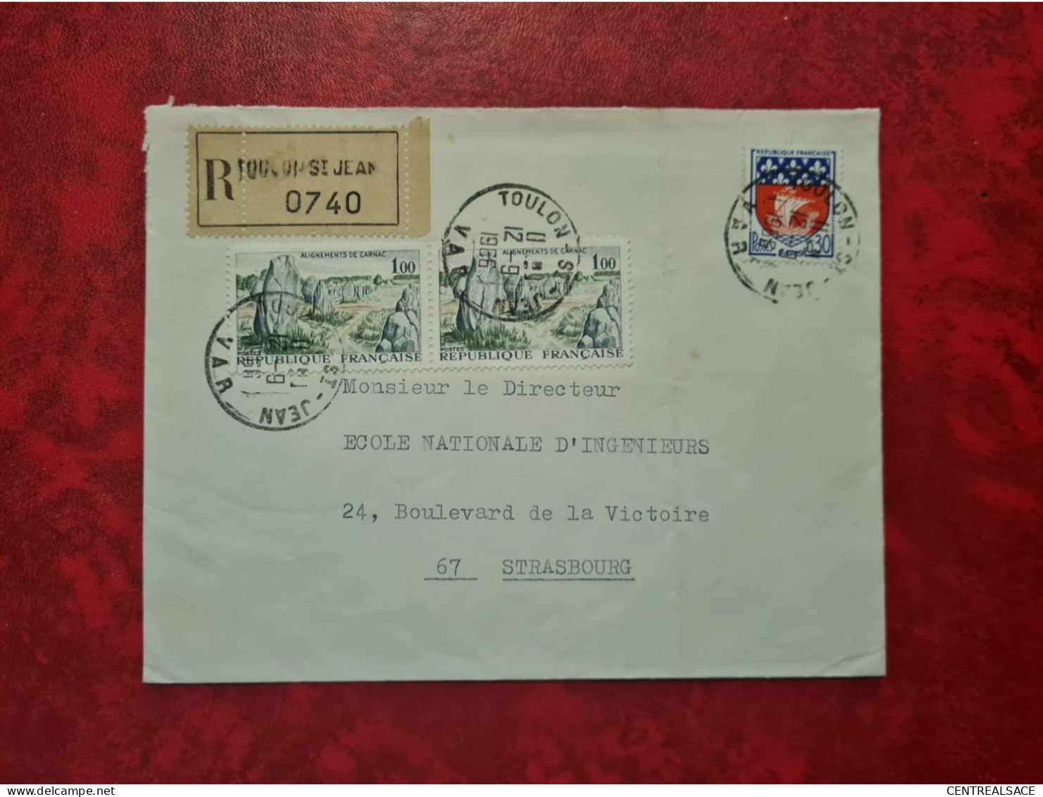 LETTRE RECOMMANDE TOULON ST JEAN 1966 - Sonstige & Ohne Zuordnung