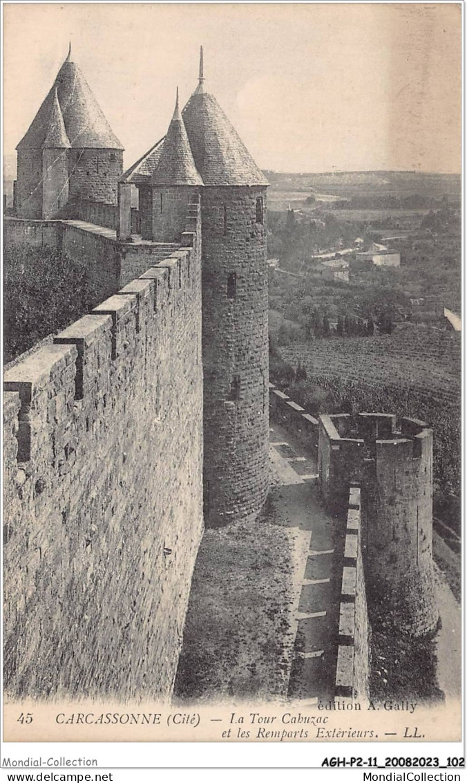 AGHP2-0123-11 - CARCASSONNE - La Tour Cabuzac Et Les Remparts Extérieurs - Carcassonne