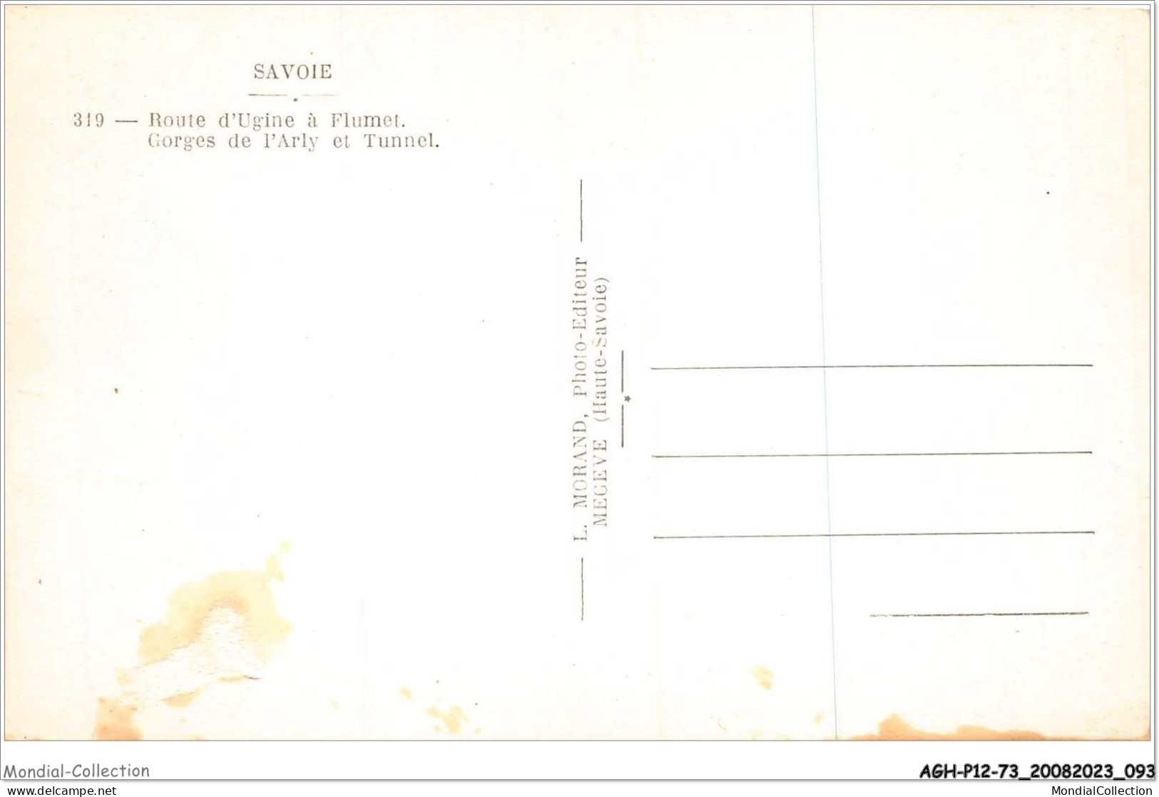 AGHP12-0906-73 - ROUTE D'UGINE A FLUMET - Gorges De L'arly Et Tunnel - Ugine