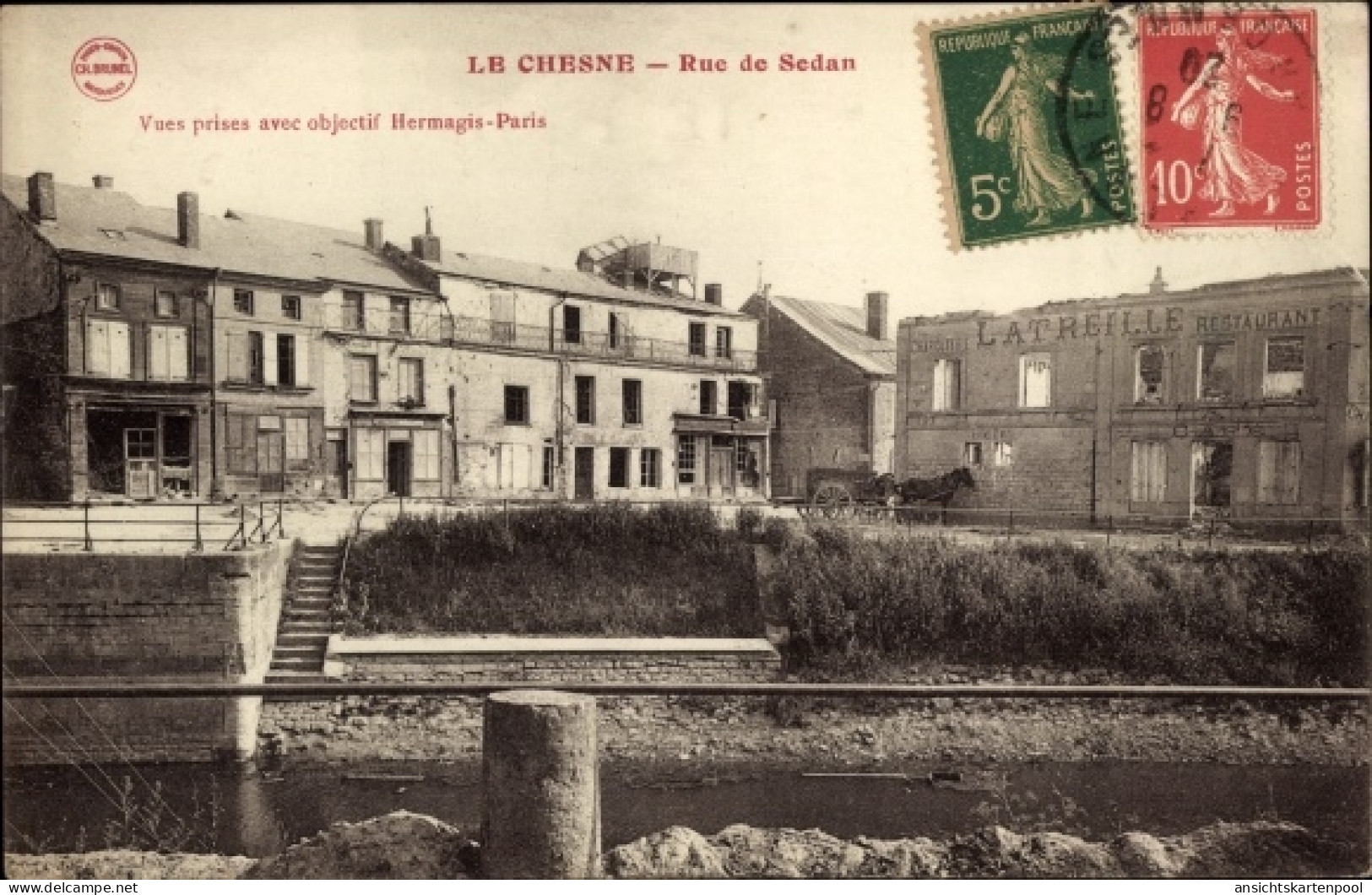 CPA Le Chesne-Ardennes, Rue De Sedan - Autres & Non Classés