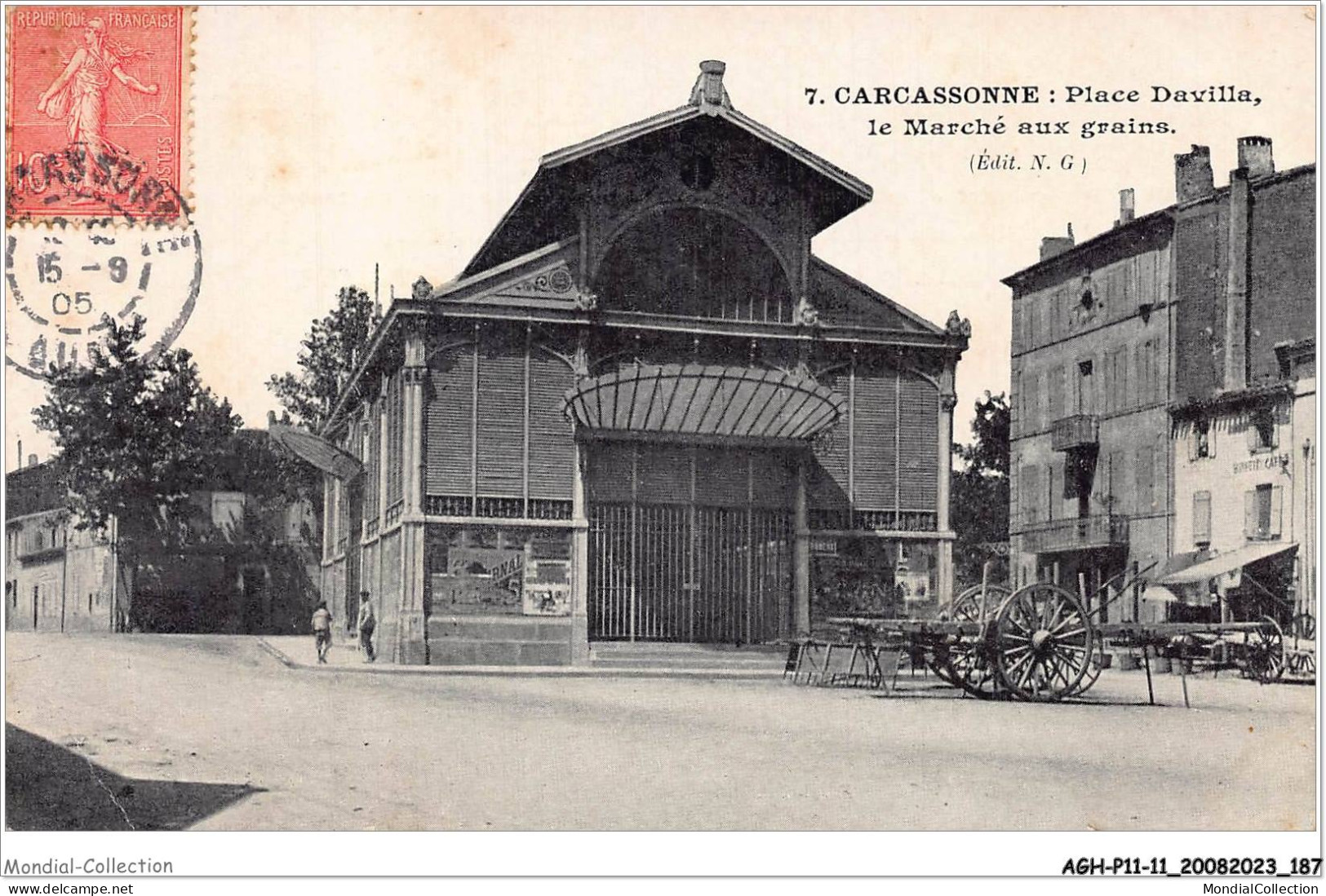 AGHP11-0847-11 - CARCASSONNE - Place Davilla - Le Marché Aux Grains - Carcassonne