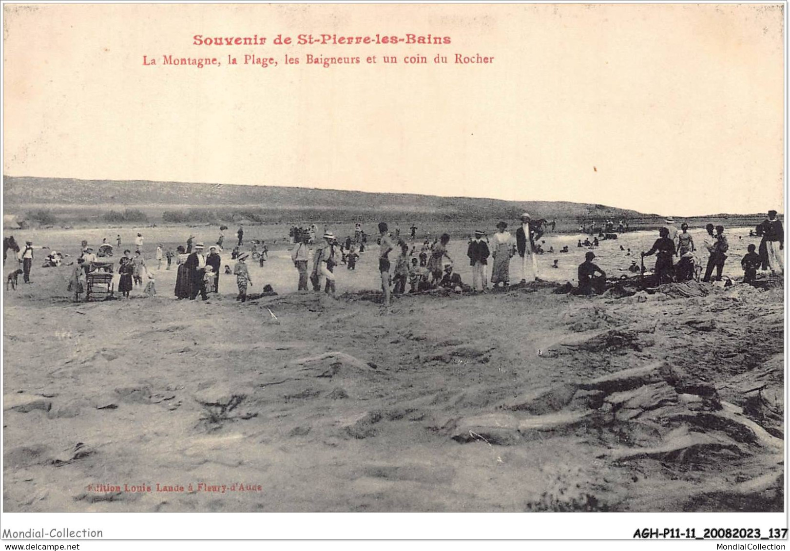 AGHP11-0822-11 - SOUVENIR DE SAINT-PIERRE-LES-BAINS - La Montagne - La Plage - Les Baigneurs Et Un Coin Du Rocher - Andere & Zonder Classificatie