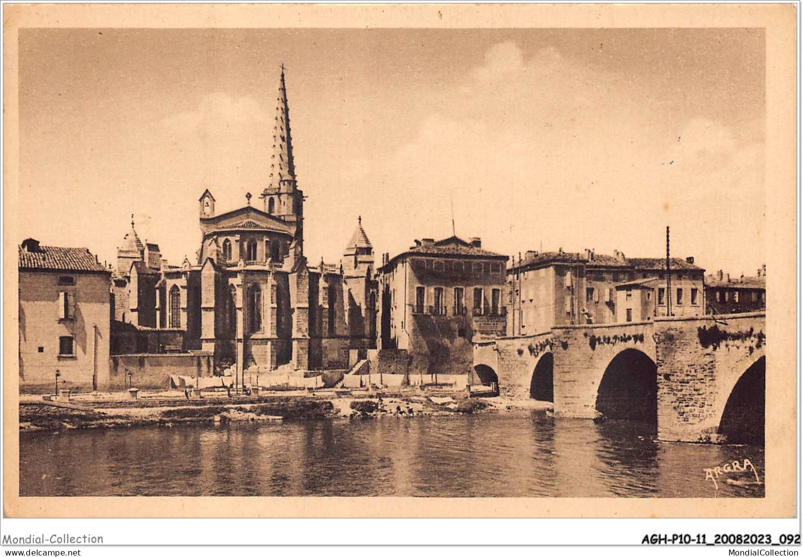 AGHP10-0692-11 - LIMOUX - Pont Neuf Et Abside De L'église Saint-martin - Limoux