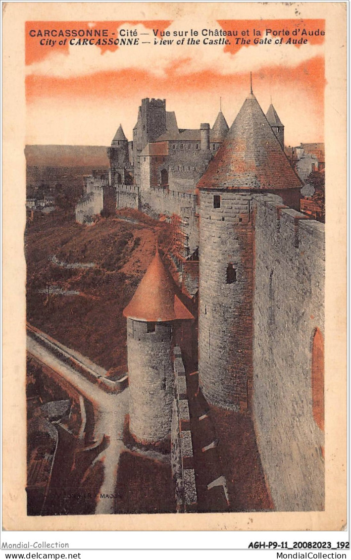 AGHP9-0640-11 - CARCASSONNE - Cité - Vue Sur Le Chateau Et La Porte D'aude - Carcassonne