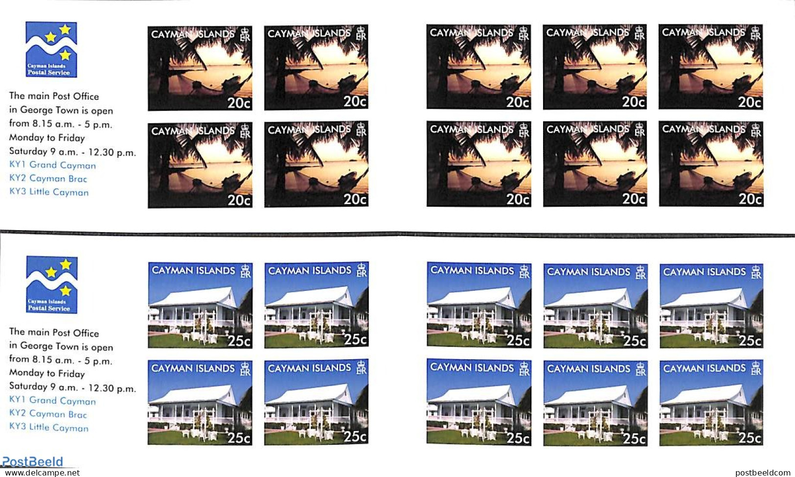 Cayman Islands 2009 Views 2 Booklets, Mint NH, Stamp Booklets - Unclassified