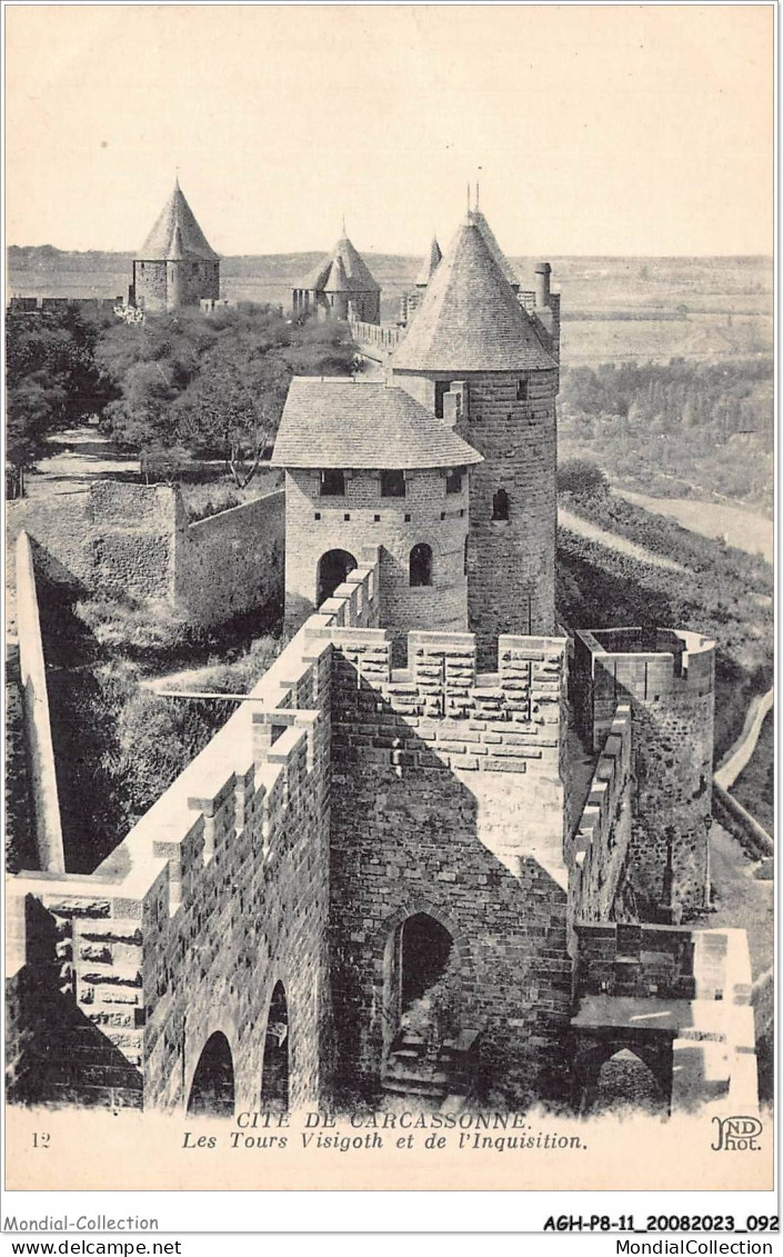 AGHP8-0526-11 - CITE DE CARCASSONNE - Les Tours Visigoth Et De L'inquisition - Carcassonne
