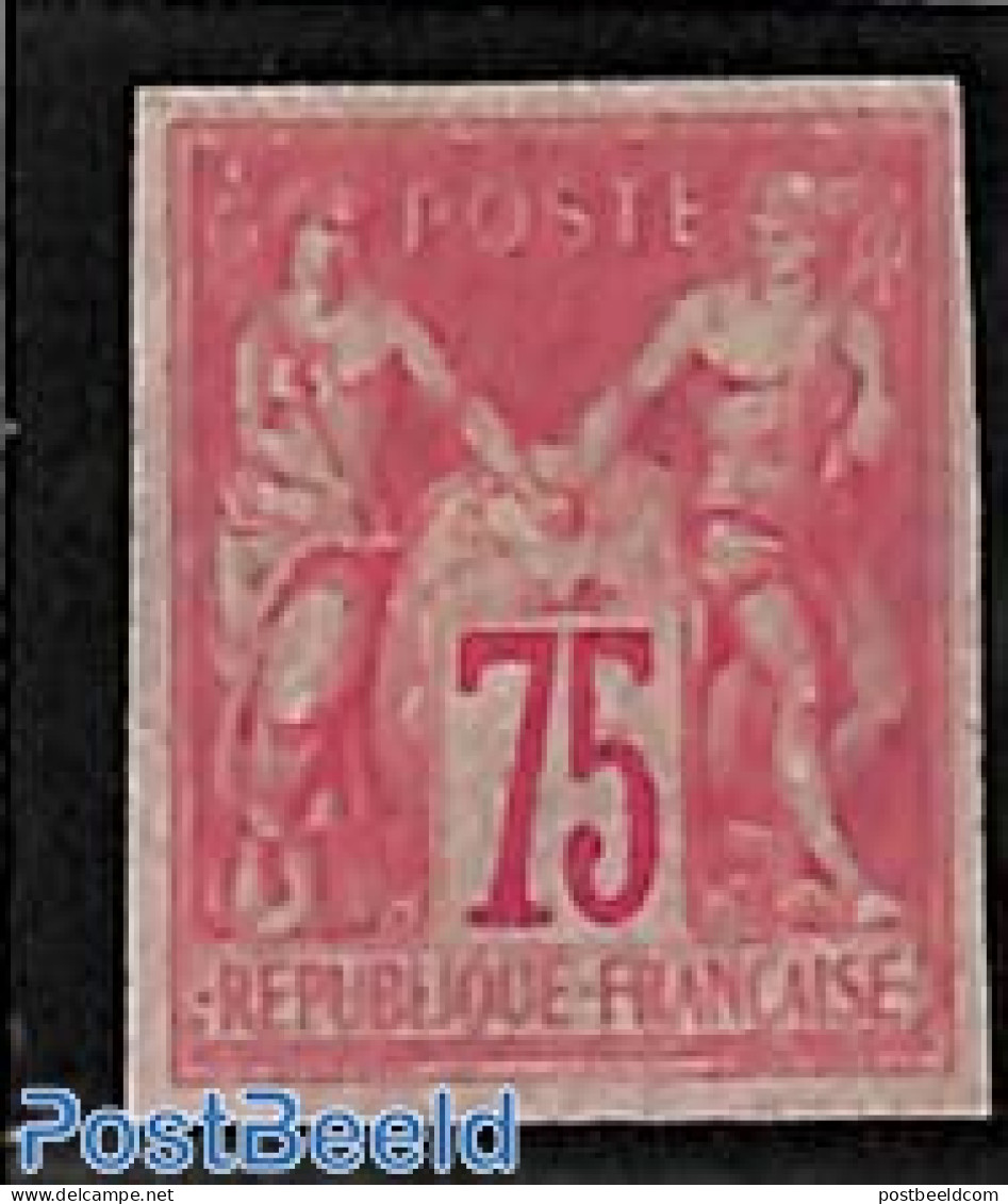 French Colonies (gen. Issues) 1877 75c, Stamp Out Of Set, Unused (hinged) - Other & Unclassified