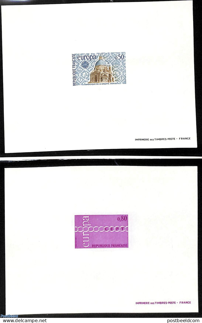 France 1971 Europa, 2 Epreuves De Luxe, Mint NH, History - Europa (cept) - Ungebraucht