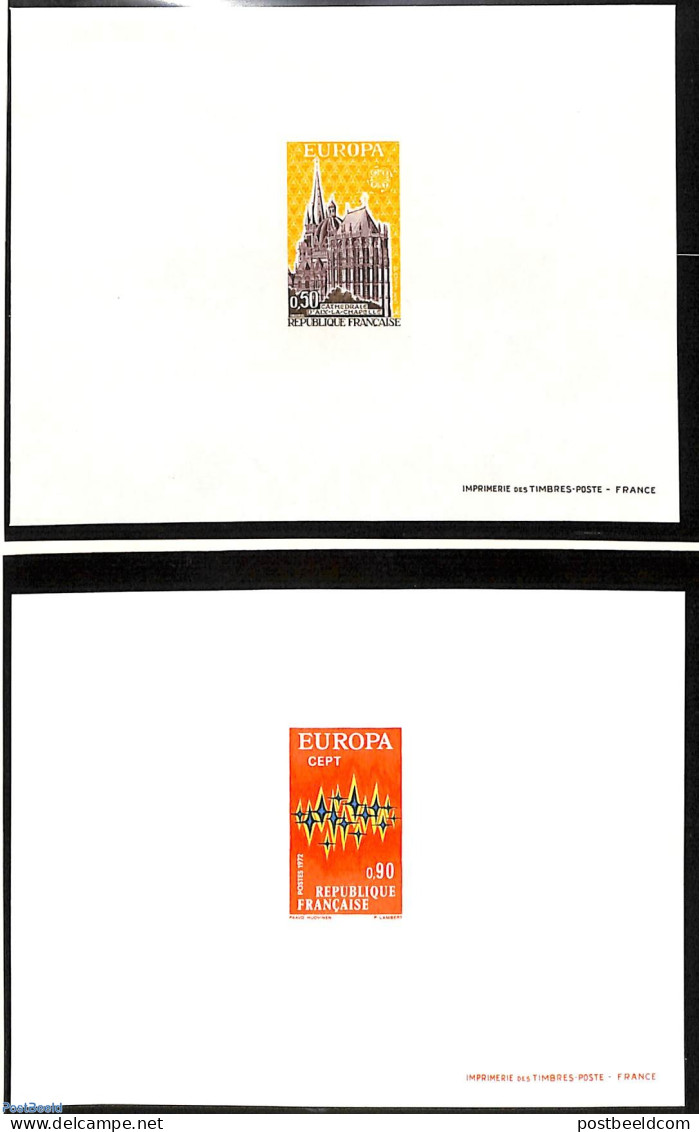 France 1972 Europa, 2 Epreuves De Luxe, Mint NH, History - Europa (cept) - Ungebraucht