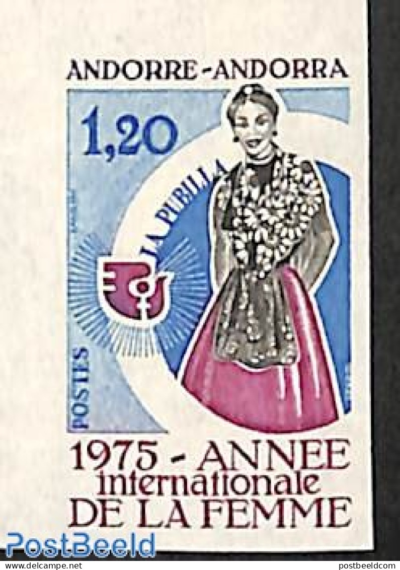 Andorra, French Post 1975 Int. Woman Year 1v, Imperforated, Mint NH, History - Various - Women - Int. Women's Year 1975 - Nuovi