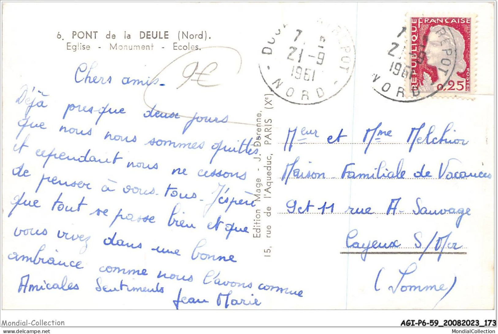 AGIP6-59-0494 - DEULE - Pont De La Deule, Eglise, Munument, école  - Other & Unclassified