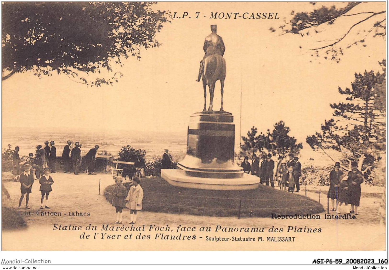 AGIP6-59-0487 - MONT-CASSEL - Statue Du Maréchal Foch Face Au Panorama Des Plaines  - Cassel