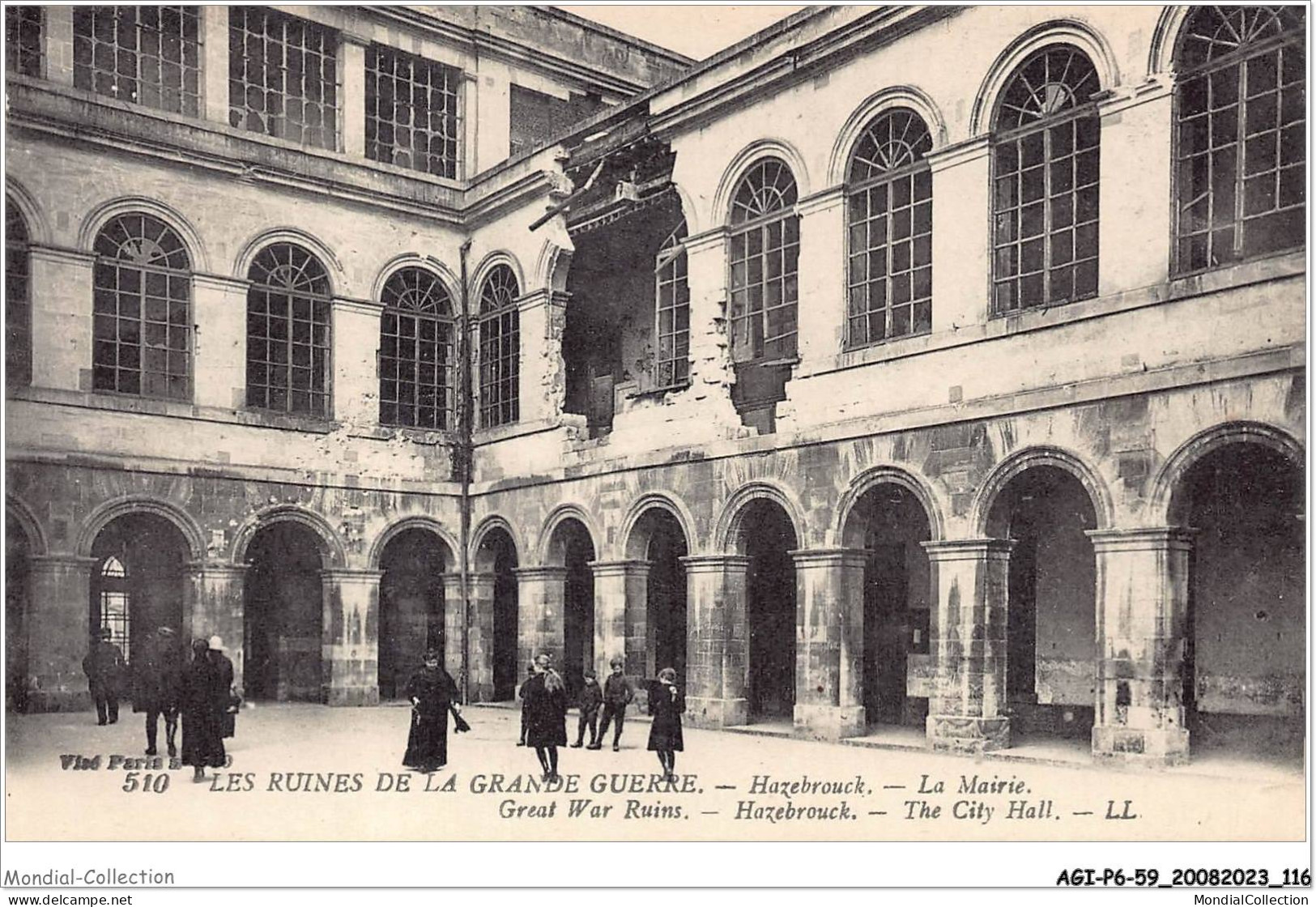 AGIP6-59-0465 - HAZEBROUCK - Les Ruines De La Grande Guerre - La Mairie  - Hazebrouck