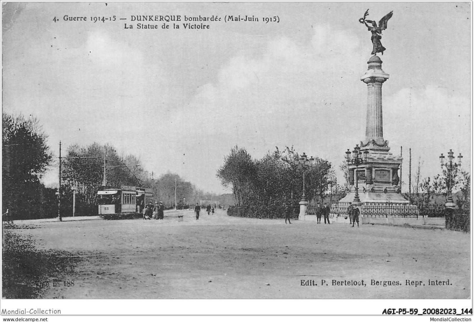 AGIP5-59-0403 - DUNKERQUE - Dunkerque Bombardée - La Statue De La Victoire  - Dunkerque